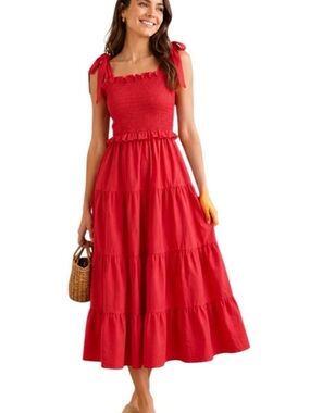 Tuckernuck‎ Pomander Place Alannah Smocked Tiered Midi Dress